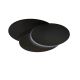 Aplica de perete LED ambientala CLOVER OVAL neagra