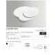 Aplice, corpuri de iluminat pentru pereti - Aplica de perete LED ambientala CLOVER OVAL alba