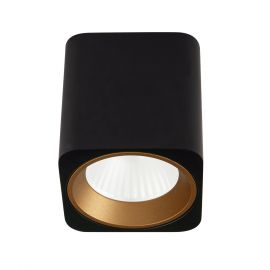 Plafoniere cu spoturi, Spoturi aplicate - Spot aplicat LED design minimalist TUB negru/auriu