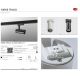 Spoturi, Proiectoare pe sina - Spot LED directionabil pe sina KIRKE TRACK 3Line CCT 10W negru