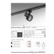 Spoturi, Proiectoare pe sina - Spot LED directionabil pe sina Mona TRACK 3Line 12W 3000K negru