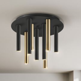 Lustre aplicate - Lustra LED dimabila aplicata design modern Varas negru/auriu