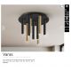 Lustre aplicate - Lustra LED dimabila aplicata design modern Varas negru/auriu