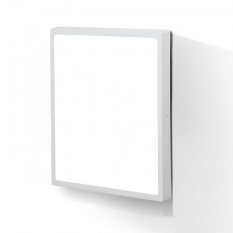 Plafoniere - Plafoniera LED moderna design slim Lero 40x40cm alba