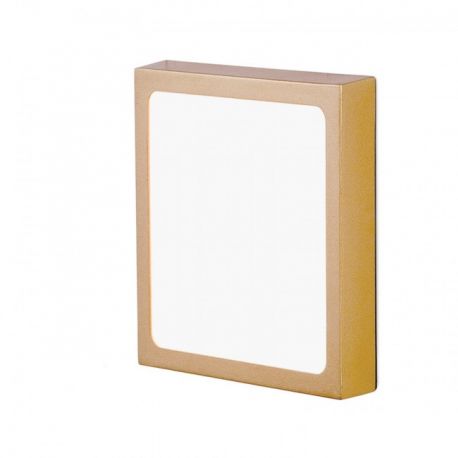 Plafoniere - Plafoniera LED moderna design slim Lero 18x18cm auriu mat