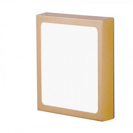 Plafoniere - Plafoniera LED moderna design slim Lero 23x23cm auriu mat