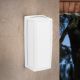 Aplice - Aplica perete LED de exterior moderna IP54 Bob alba