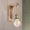 Aplica de perete stil vintage lemn / sfoara / metal antique Bassena