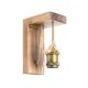Iluminat interior - Aplica de perete stil vintage lemn / sfoara / metal antique Bassena