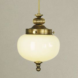 Pendule, Lustre suspendate - Pendul elegant stil clasic Nostalgie 18cm alama antique/champagne lucios