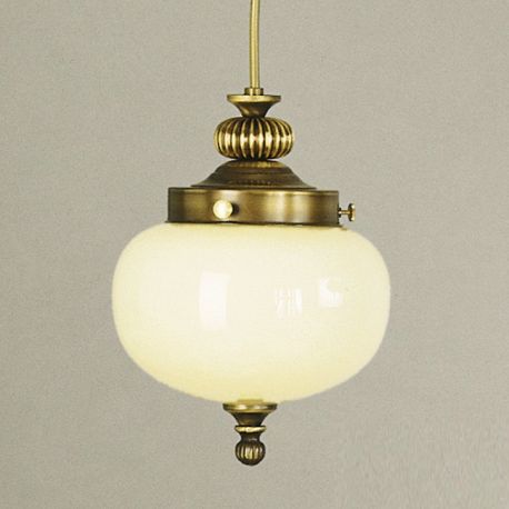 Pendule, Lustre suspendate - Pendul elegant stil clasic Nostalgie 18cm alama antique/champagne lucios