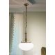 Pendule, Lustre suspendate - Pendul elegant stil clasic Nostalgie 33cm alama antique/opal mat