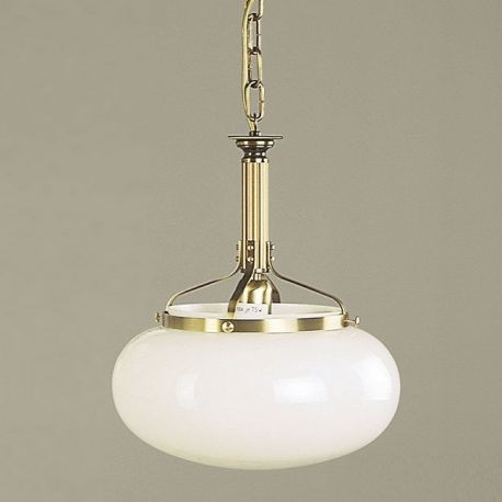 Pendule, Lustre suspendate - Pendul elegant stil clasic Nostalgie 33cm alama antique/opal lucios