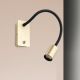 Aplice, corpuri de iluminat pentru pereti - Aplica minimalista cu reader LED directionabil Kurt alama