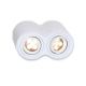 Plafoniere cu spoturi, Spoturi aplicate - Plafoniera aplicata alba cu 2 spoturi, BASIC ROUND II WH