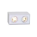 lafoniera aplicata alba cu 2 spoturi, dim.19x12,5cm, BASIC SQUARE II WH