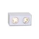 Plafoniere cu spoturi, Spoturi aplicate - lafoniera aplicata alba cu 2 spoturi, dim.19x12,5cm, BASIC SQUARE II WH