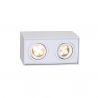 lafoniera aplicata alba cu 2 spoturi, dim.19x12,5cm, BASIC SQUARE II WH
