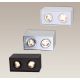 Plafoniere cu spoturi, Spoturi aplicate - lafoniera aplicata alba cu 2 spoturi, dim.19x12,5cm, BASIC SQUARE II WH