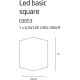 Plafoniere cu spoturi, Spoturi aplicate - Plafonier, Spot aplicat negru, dim.10x10cm, Led Basic Square