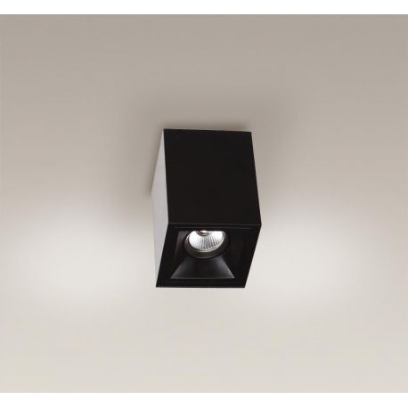 Plafoniere cu spoturi, Spoturi aplicate - Plafonier, Spot aplicat negru, dim.10x10cm, Led Basic Square