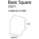Plafoniere cu spoturi, Spoturi aplicate - Plafonier, Spot aplicat negru, dim.9,5x9,5cm, BASIC SQUARE