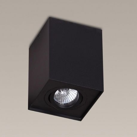 Plafoniere cu spoturi, Spoturi aplicate - Plafonier, Spot aplicat negru, dim.9,5x9,5cm, BASIC SQUARE