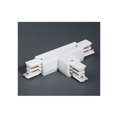 Accesorii iluminat - Accesoriu, JOINT RIGHT “T” intermediar alb, electrificat pentru sina Faro 3 PHASE TRACK & DALI TRACK