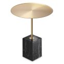 Masuta laterala design LUX Cole, marmura neagra
