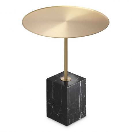 Masute Living - Masuta laterala design LUX Cole, marmura neagra
