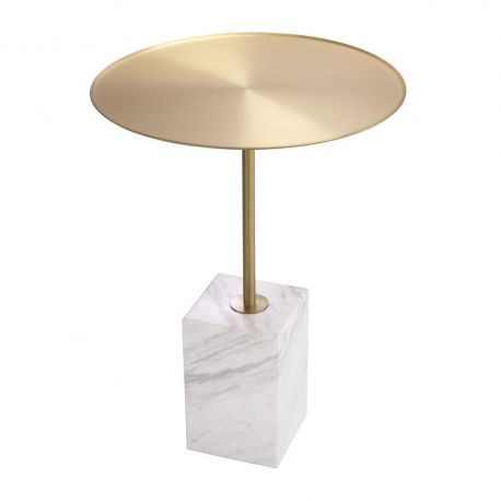 Masute Living - Masuta laterala design LUX Cole, marmura alba
