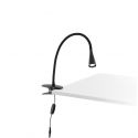 Lampa LED de birou neagra cu clip flexibila, LENA