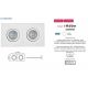 Accesorii iluminat - Rama spot directionabil, incastrabil, alb, dim. 25x9,2cm RADON-2