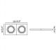 Accesorii iluminat - Rama spot directionabil, incastrabil, alb, dim. 25x9,2cm RADON-2