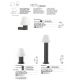 Aplice - Aplica de perete exterior 74432+glob 74428 Mistu