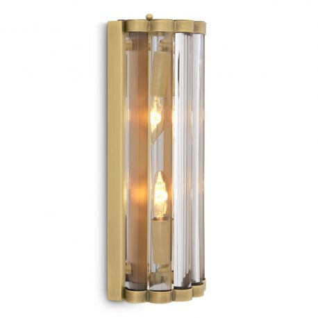 Aplice, corpuri de iluminat pentru pereti - Aplica design elegant LUX Amalfi S, alama antica