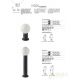 Stalpi - Stalp exterior 74434+glob diam.18cm 74437 MOON