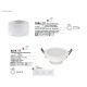 Iluminat pentru baie - Spot incastrabil pt. baie, diam.7cm LED, IP44 Ebba