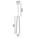 Pendule, Lustre suspendate - Pendul modern inaltime 186cm LED Pluma