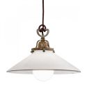 Lustra, Pendul rustic din alama cu sticla murano Country