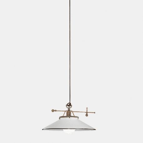 Pendule, Lustre suspendate - Lustra, Pendul rustic din alama cu sticla Murano Country