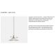 Pendule, Lustre suspendate - Lustra, Pendul rustic din alama cu sticla Murano Country