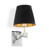 Aplica de perete up or down, finisaj nickel, abajur negru, Wentworth