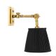 Aplice, corpuri de iluminat pentru pereti - Aplica de perete up or down, finisaj auriu lucios, abajur negru, Wentworth
