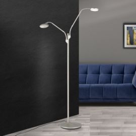 Lampadare - Lampadar LED dimabil stil modern Cobra satin chrome