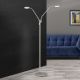 Lampadare - Lampadar LED dimabil stil modern Cobra satin chrome