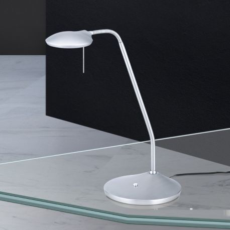 Lampi birou - Lampa LED de birou dimabila stil modern Cobra satin chrome