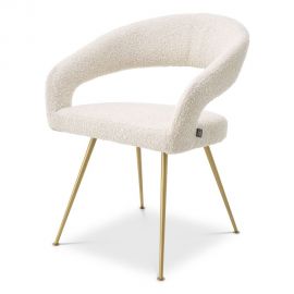 Scaune - Scaun design elegant LUX Bravo, boucle crem