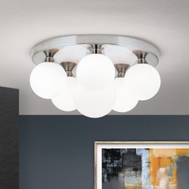 Lustre aplicate - Lustra aplicata design modern SNOWWHITE 6L crom satin