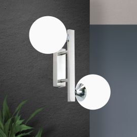 Aplice, corpuri de iluminat pentru pereti - Aplica de perete design modern SNOWWHITE crom satin